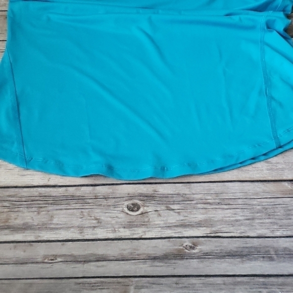 Cato turquoise cap sleeve mesh insert top - Picture 9 of 9